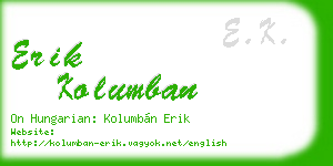 erik kolumban business card